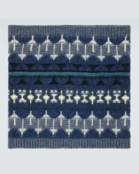 Loro Piana Collo Noel in cashmere Fair Isle Blu