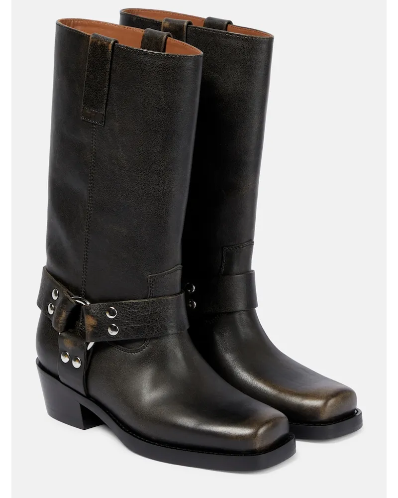 Paris Texas Stivali al ginocchio Roxy in pelle Nero