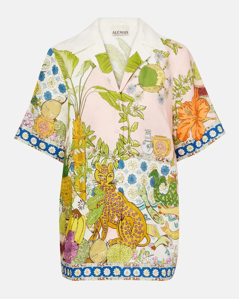 ALEMAIS AlÃ©mais Camicia Hazel in lino con stampa Multicolore