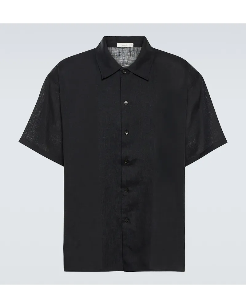 COMMAS Camicia oversize in lino Nero