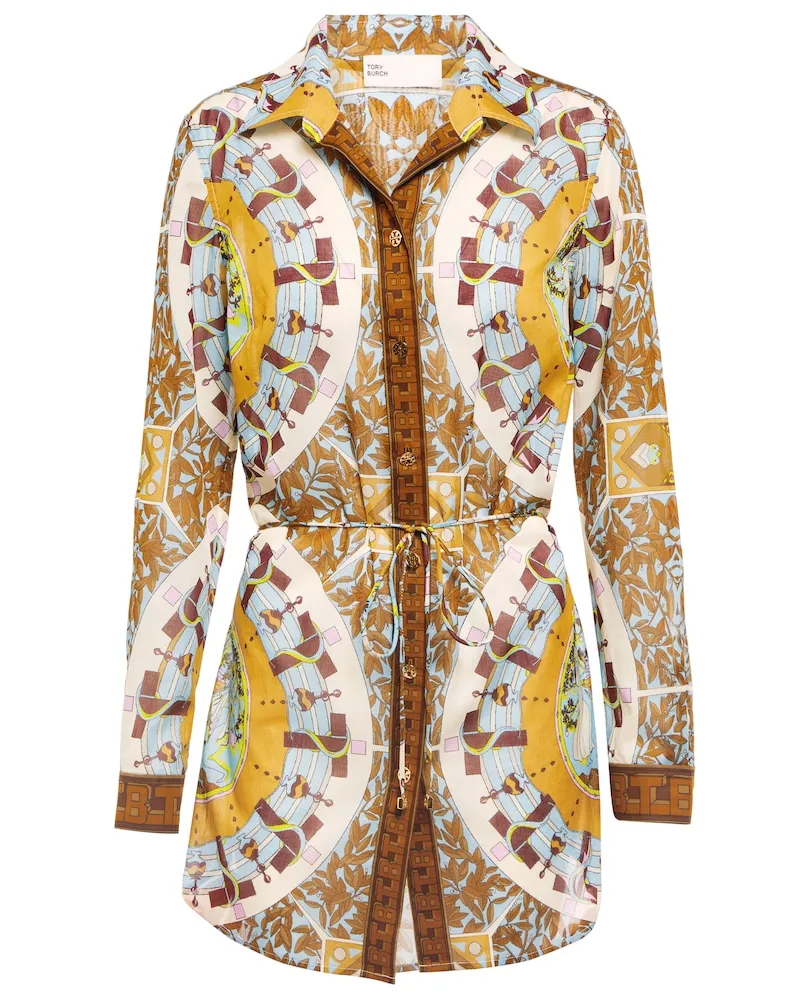 Tory Burch Top in cotone con cintura Multicolore