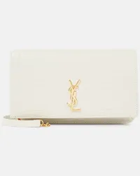 Saint Laurent Borsa porta smartphone Monogram in pelle Bianco