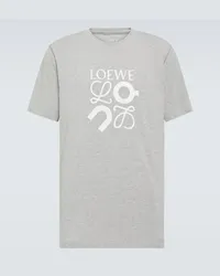 Loewe On - T-shirt Active in jersey con logo Grigio