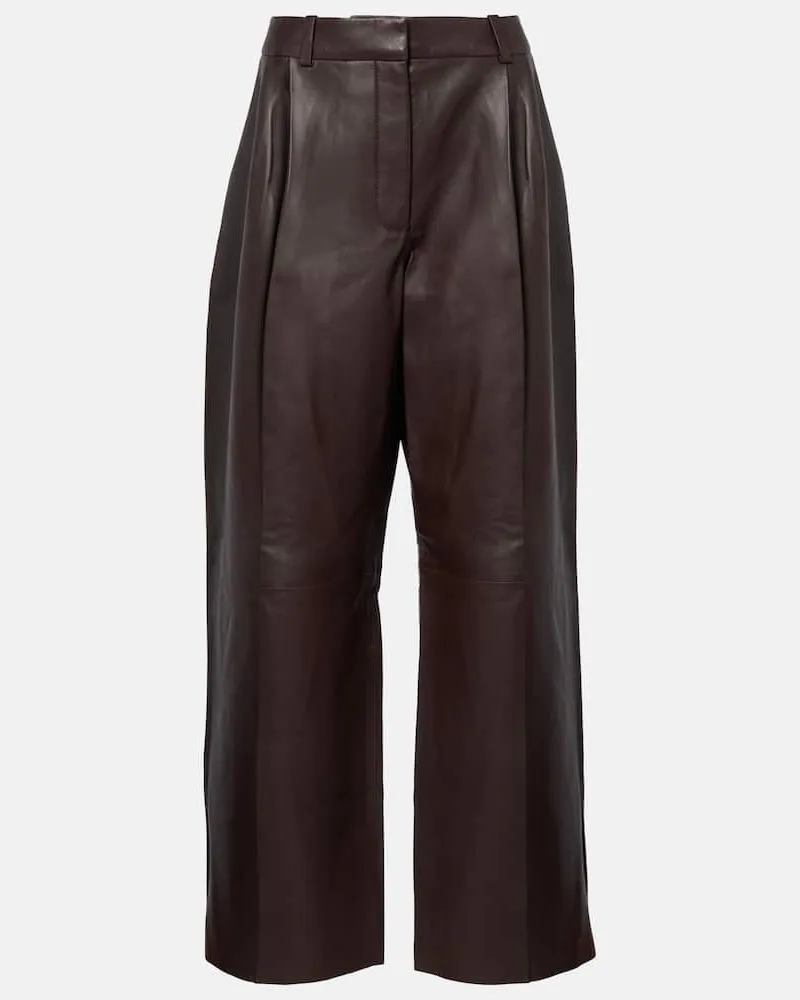 Zimmermann Pantaloni a gamba larga Illustration in pelle Marrone