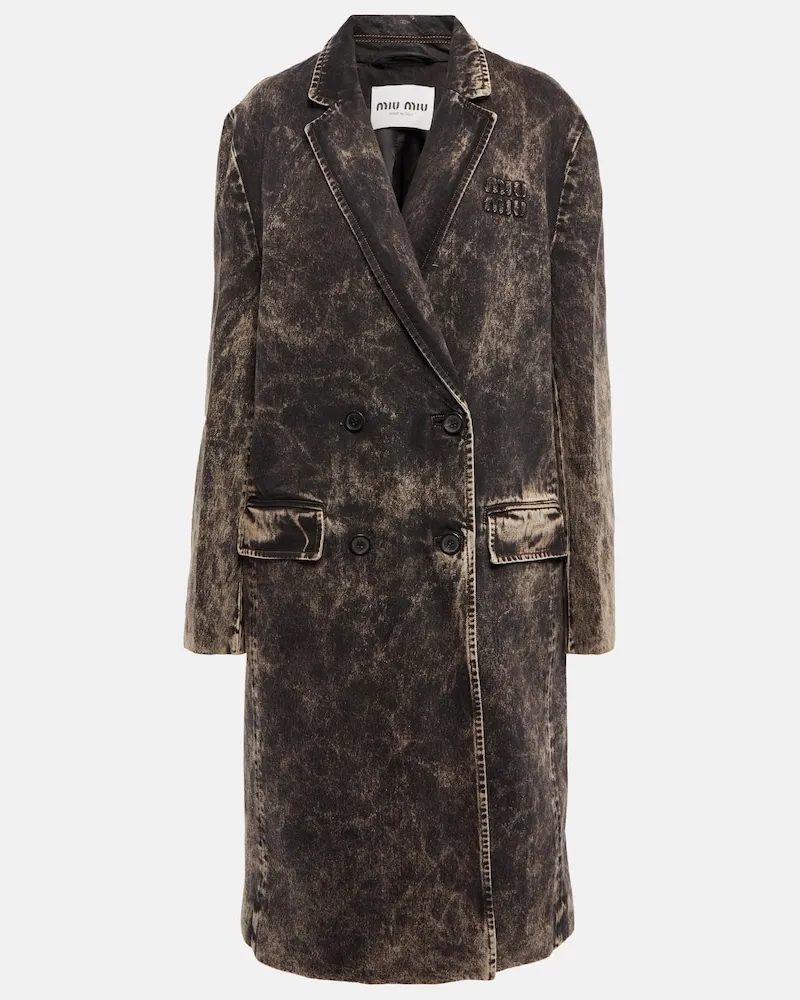 Miu Miu Soprabito di jeans Nero