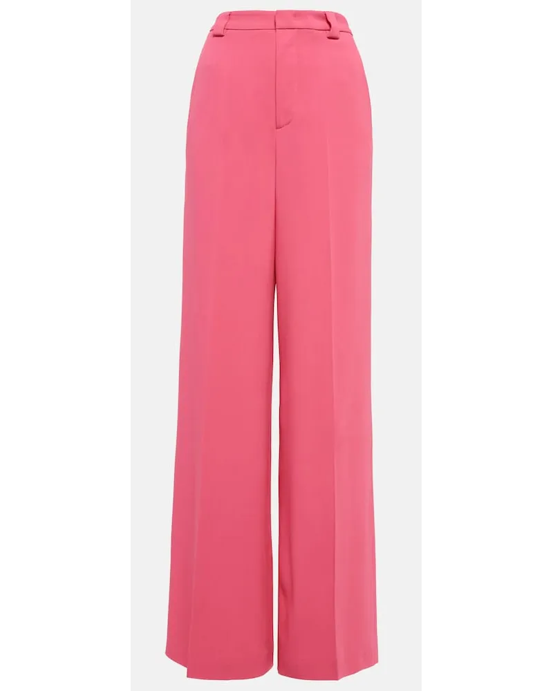 RED Valentino Pantaloni a gamba larga e vita alta Rosa