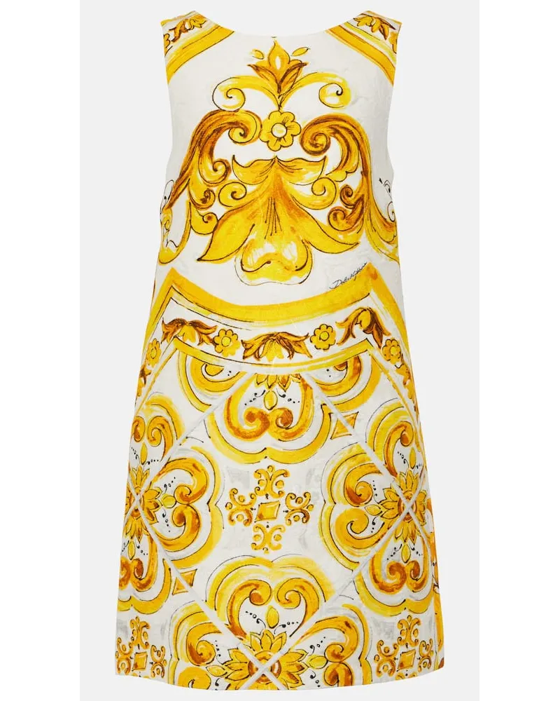Dolce & Gabbana Miniabito Majolica Giallo