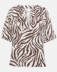 Max Mara Top Siberia in jersey con stampa Multicolore