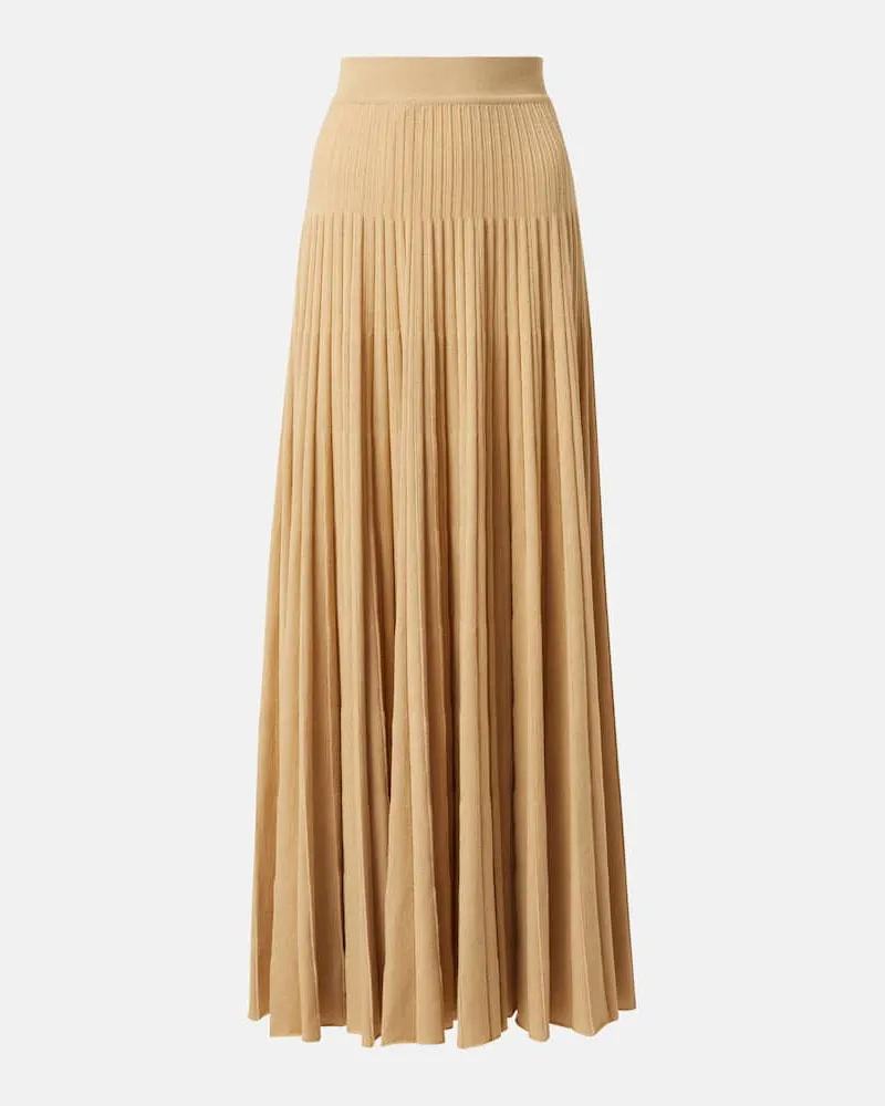 Loro Piana Gonna lunga Luciole in misto cashmere Beige