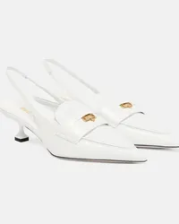 Miu Miu Mocassini slingback in pelle Bianco