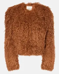 Isabel Marant Giacca Faustine in shearling sintetico Marrone