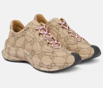 Sneakers in pelle con stampa GG