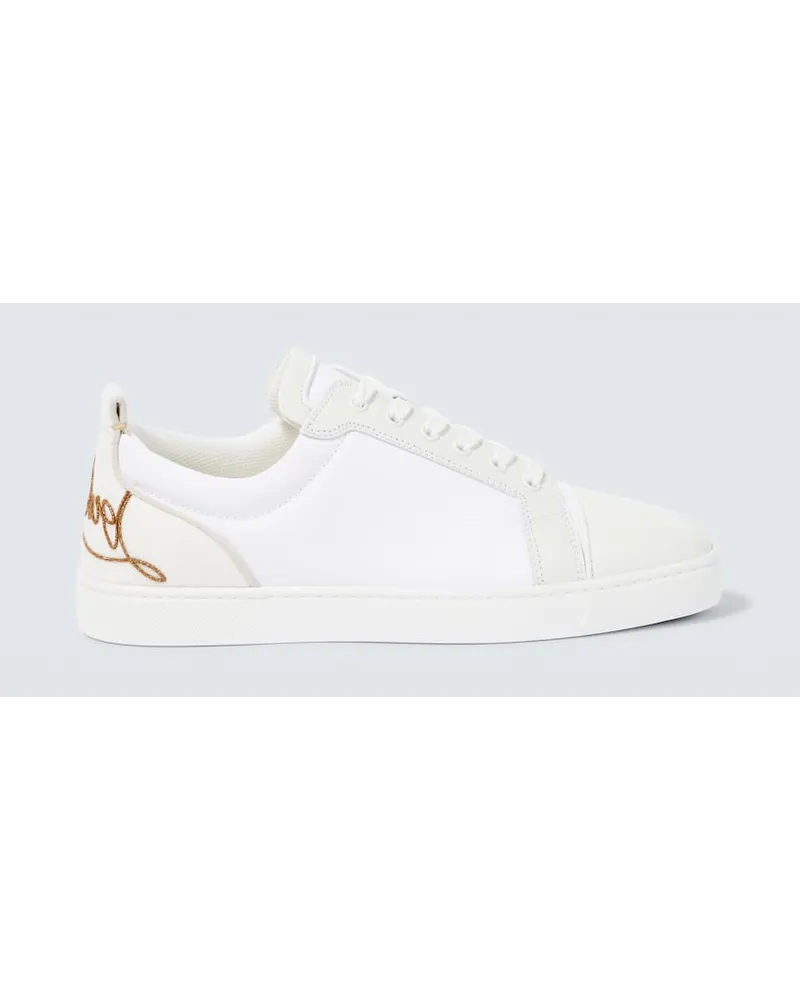 Christian Louboutin Sneakers Fun Louis Junior in pelle Bianco