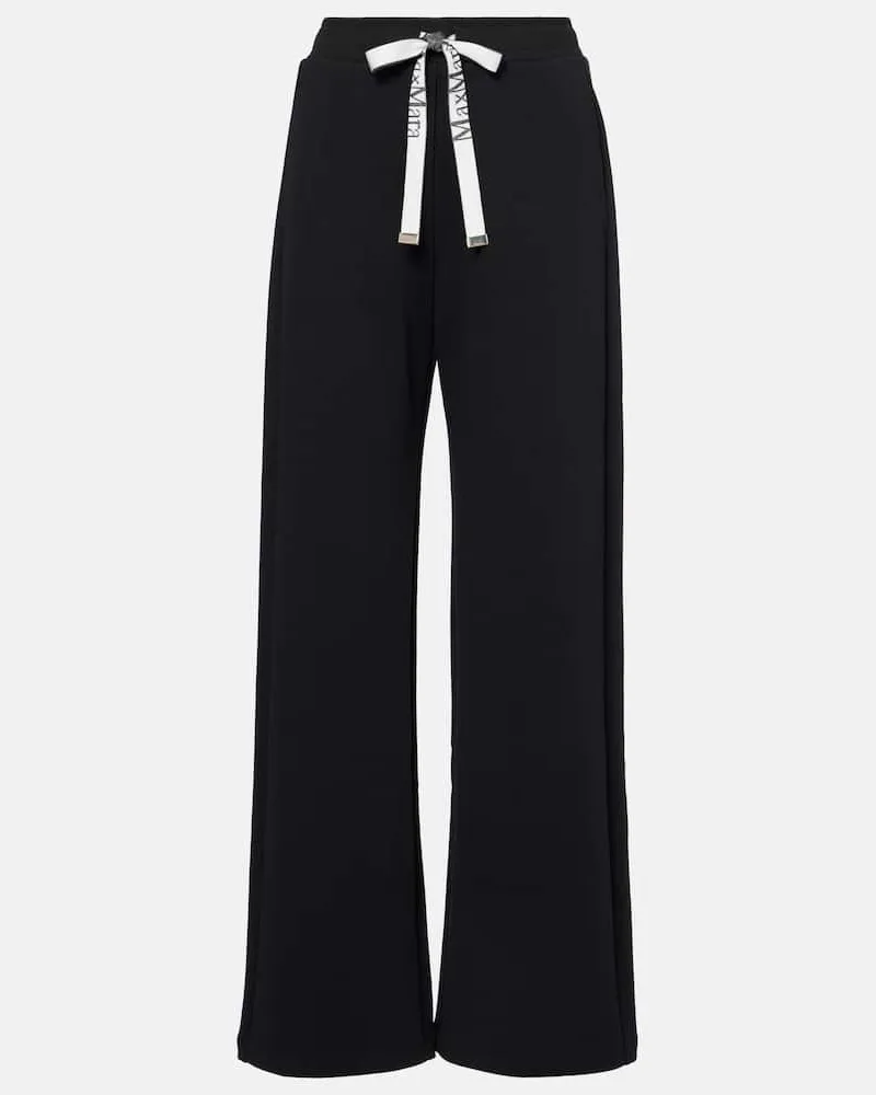 Max Mara Pantaloni sportivi a gamba larga Bali Nero