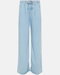 Frame Denim Jeans Super Drape Drawstring Blu