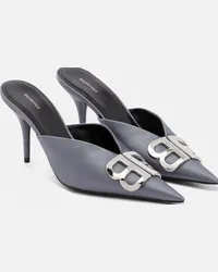 Balenciaga Mules BB in raso Grigio