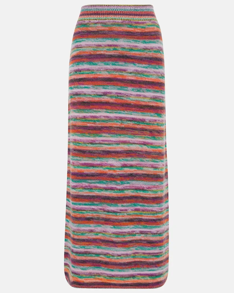 Chloé ChloÃ© Gonna midi in cashmere e lana Multicolore