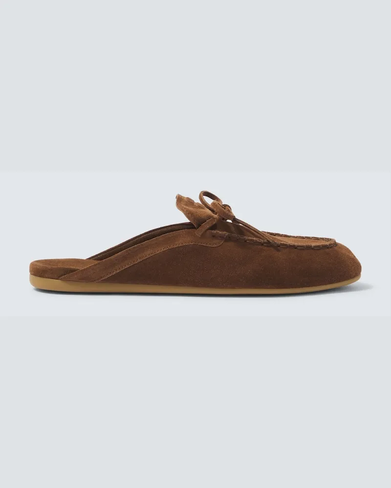 Miu Miu Mules in suede Marrone