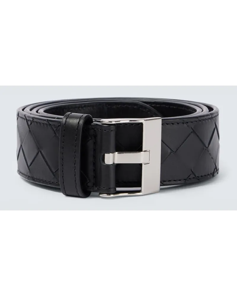 Bottega Veneta Cintura in pelle Intrecciato Nero