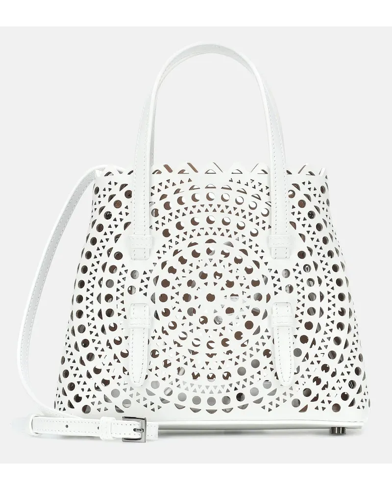 Alaïa AlaÃ¯a Borsa Mina 20 New Vienne in pelle Bianco