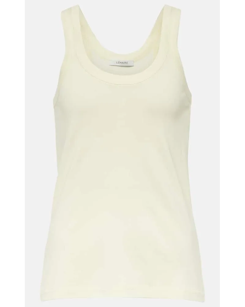 Christophe Lemaire Top in maglia a coste di cotone Giallo