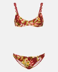 Zimmermann Bikini Lexi con stampa Rosso