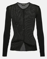 Tom Ford Cardigan in maglia a coste Nero