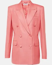 Gabriela Hearst Blazer Gavin in seta e lana Rosa