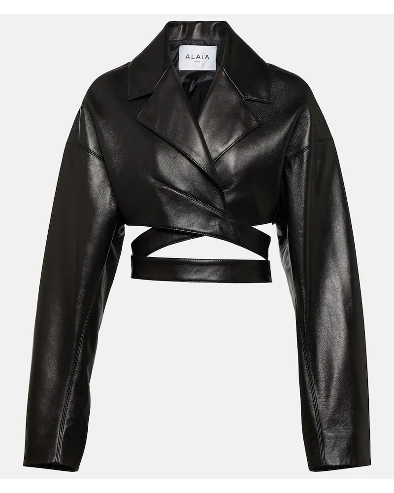 Alaïa AlaÃ¯a Giacca in pelle cropped Nero