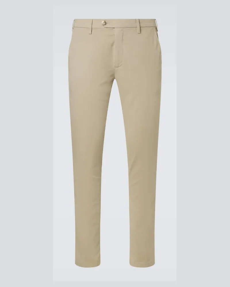 Canali Pantaloni chino regular in cotone Beige