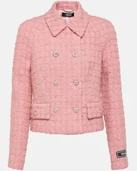 Versace Giacca doppiopetto in bouclé Rosa