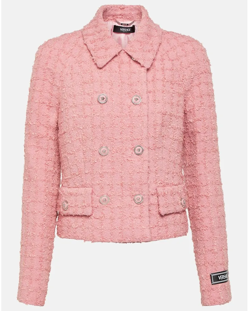 Versace Giacca doppiopetto in bouclÃ Rosa