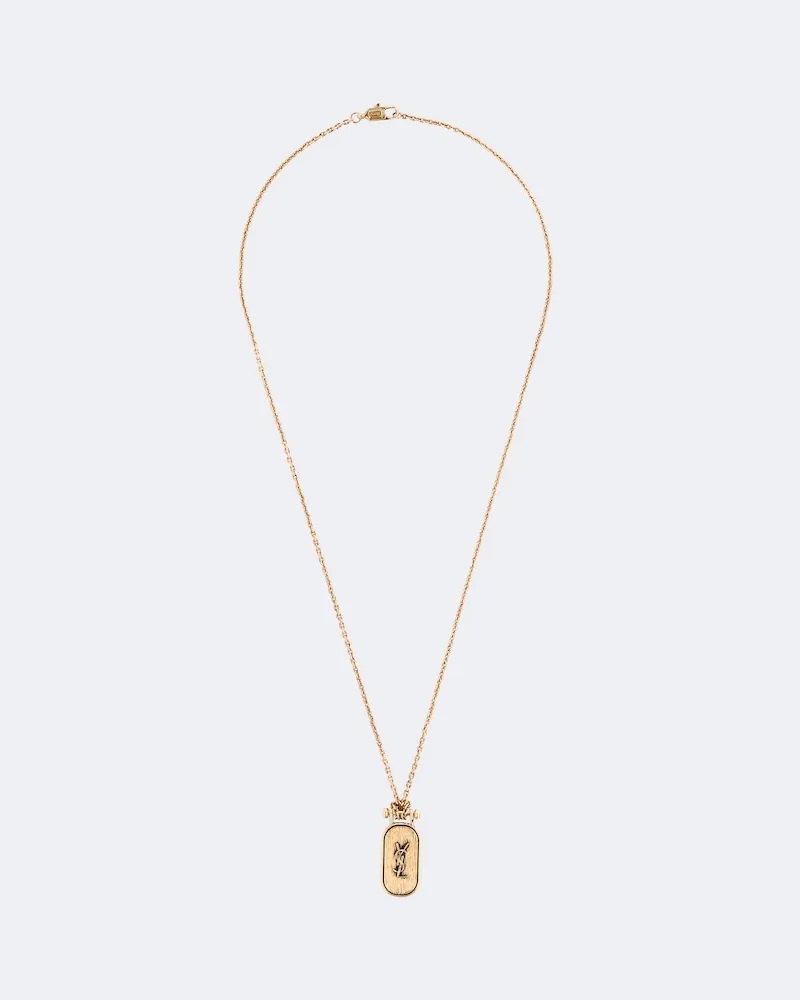 Saint Laurent Collana con pendente Cassandre Oro