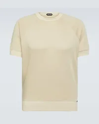 Tom Ford Felpa in jersey di cotone Beige