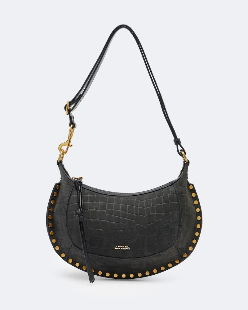 Isabel Marant Borsa a spalla Oskan Small in suede Grigio
