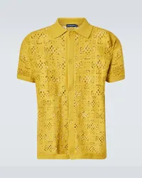 Frescobol Carioca Camicia Angra Clube Raul in crochet Giallo