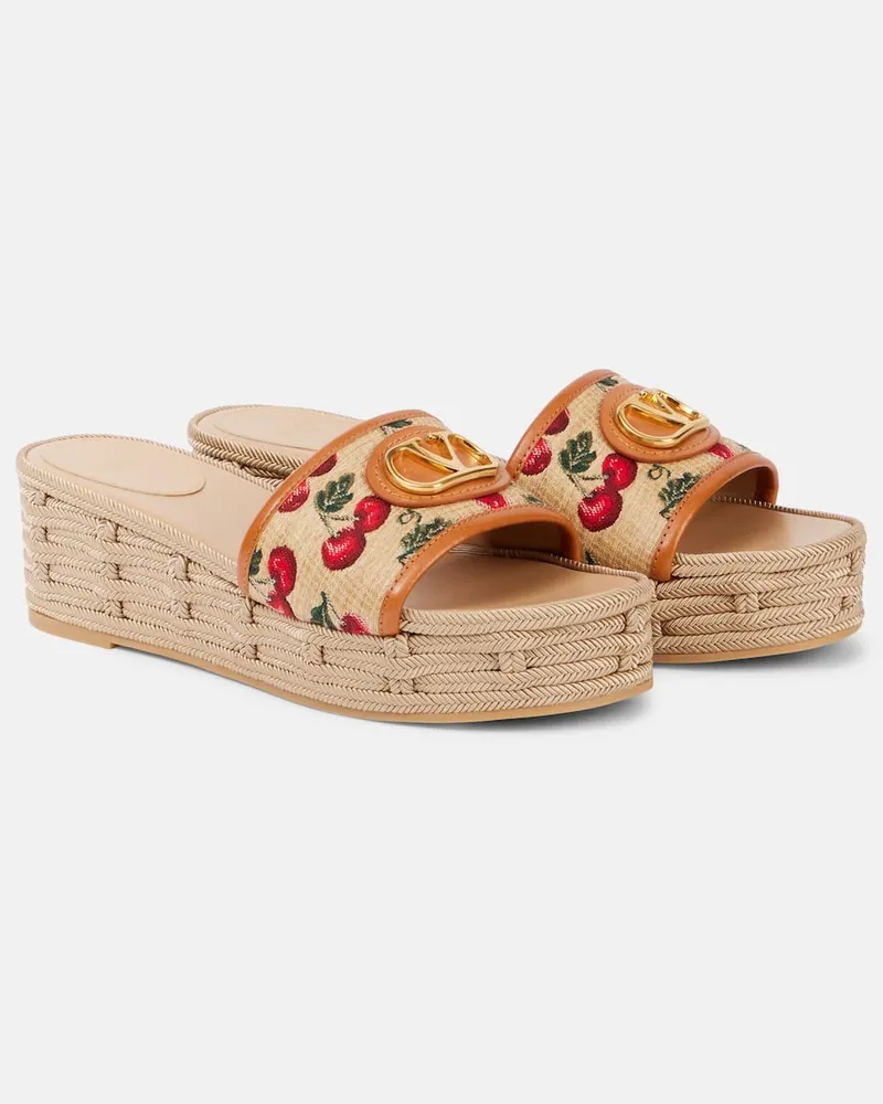 Valentino Garavani Sandali VLogo Cherryfic con platform Multicolore