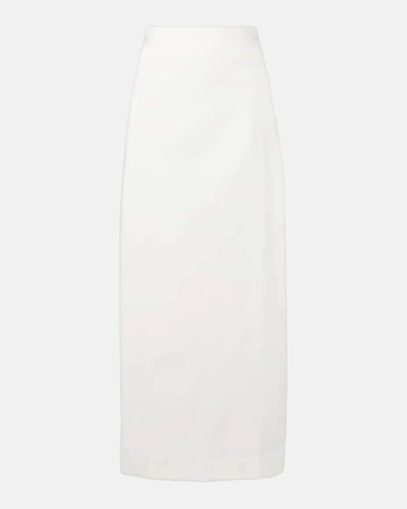 Adriana Degreas Gonna lunga in misto cotone Bianco