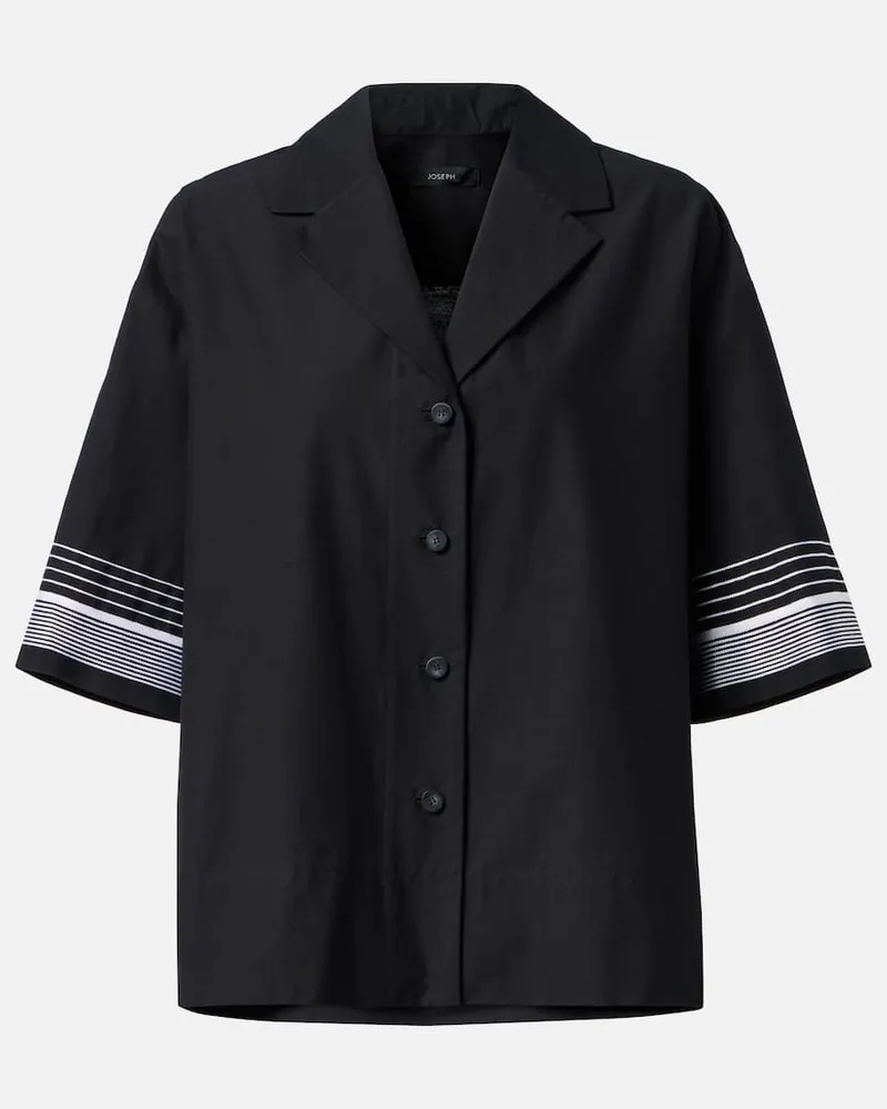 Joseph Camicia Leopold in cotone e seta Nero