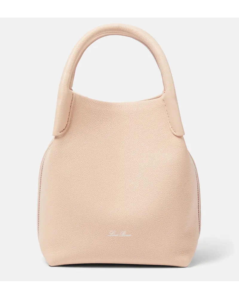 Loro Piana Borsa Bale Small in pelle Beige