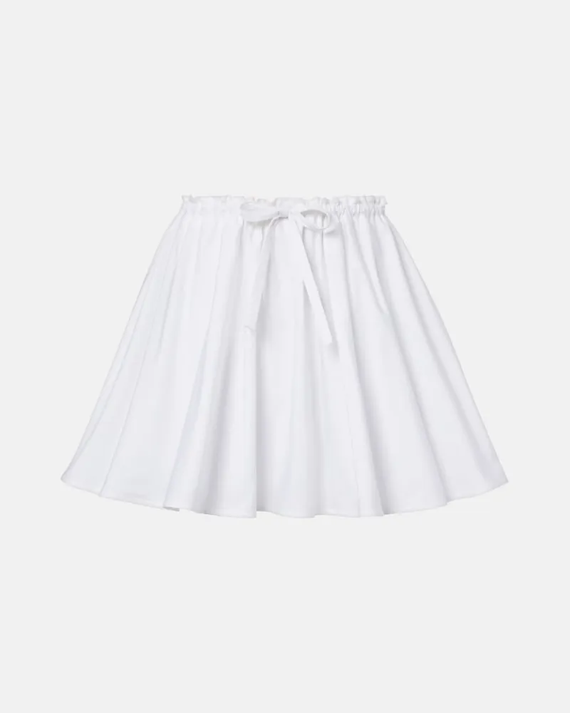 Givenchy Minigonna in popeline di cotone con plissé Bianco