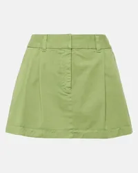 Stella McCartney Minigonna in canvas di cotone Verde