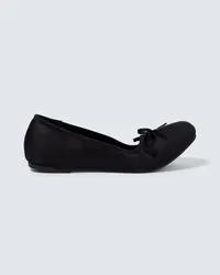 Balenciaga Ballerine Leopold in raso Nero