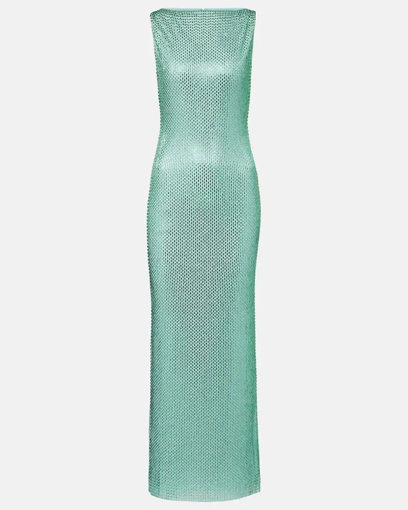 Roland Mouret Abito lungo con cristalli Verde