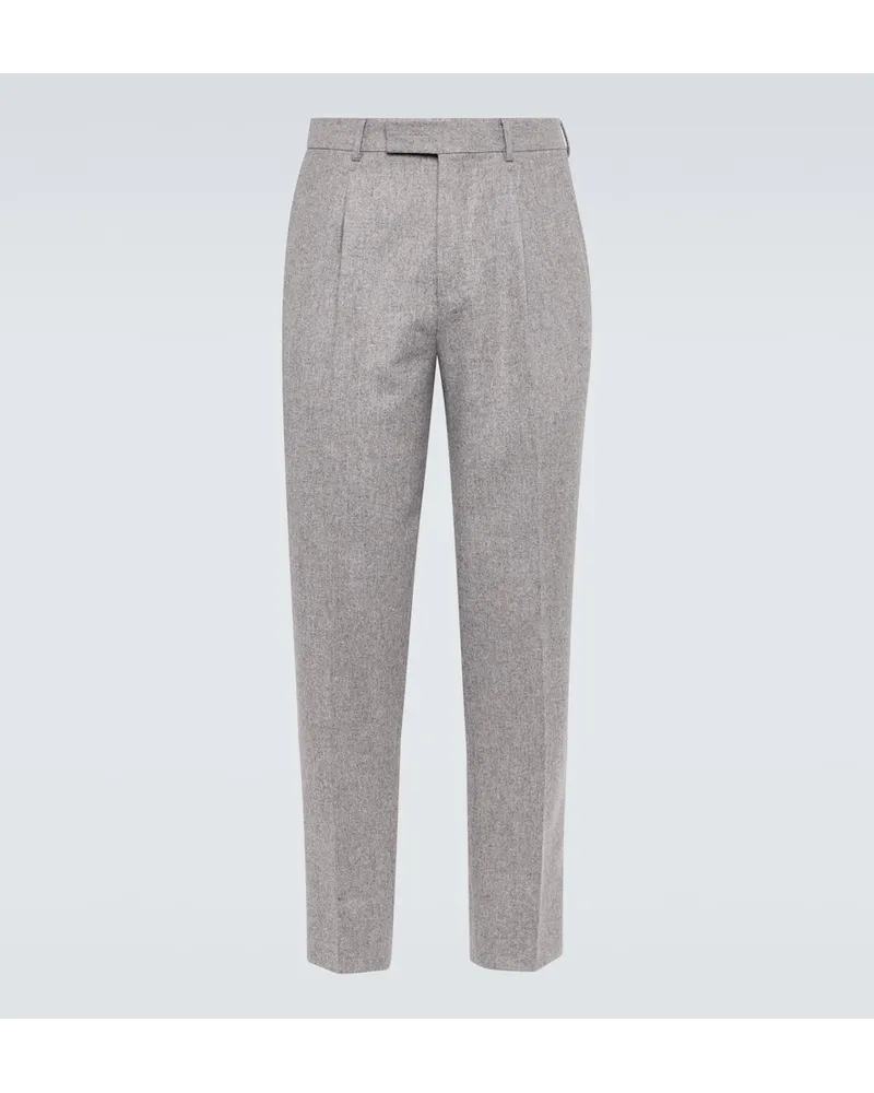 Ermenegildo Zegna Pantaloni regular in lana Grigio