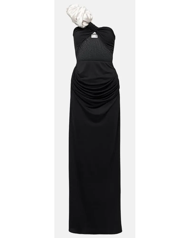 Magda Butrym Abito monospalla con cut-out Nero