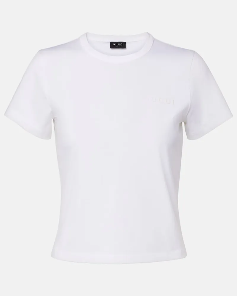 Gucci T-shirt in jersey di cotone Bianco