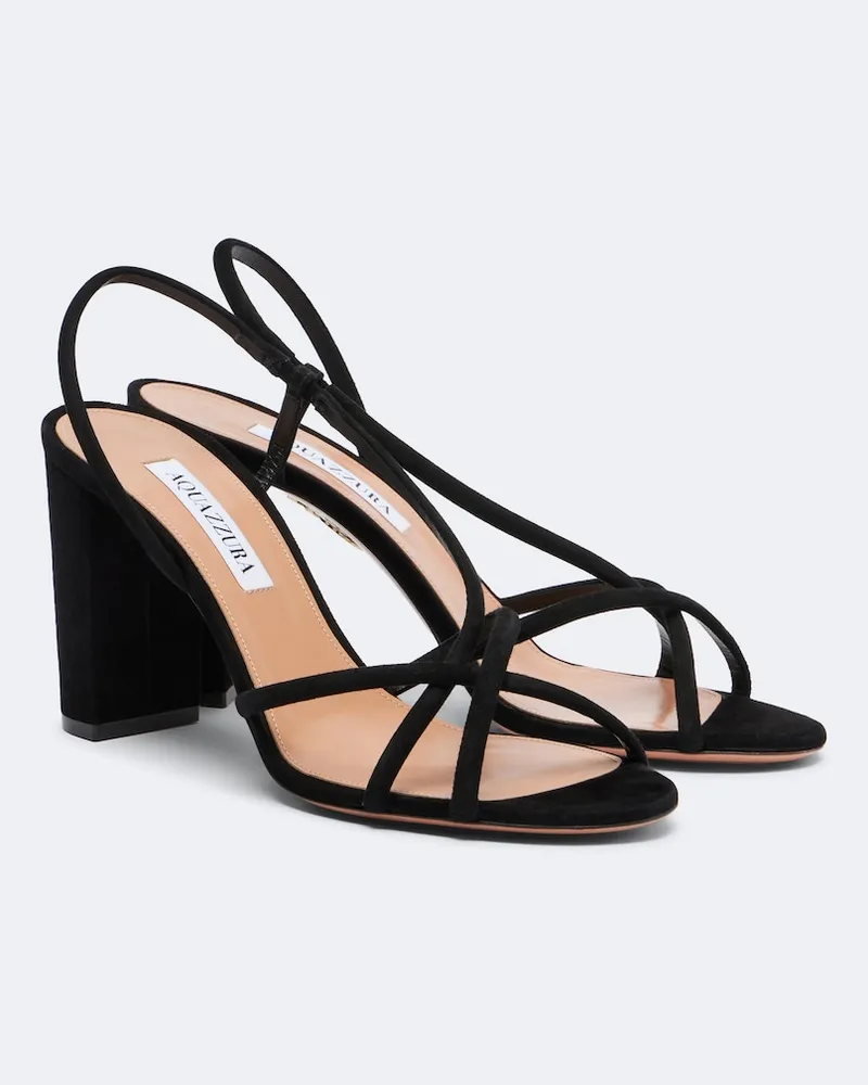 Aquazzura Sandali Horizon in suede Nero