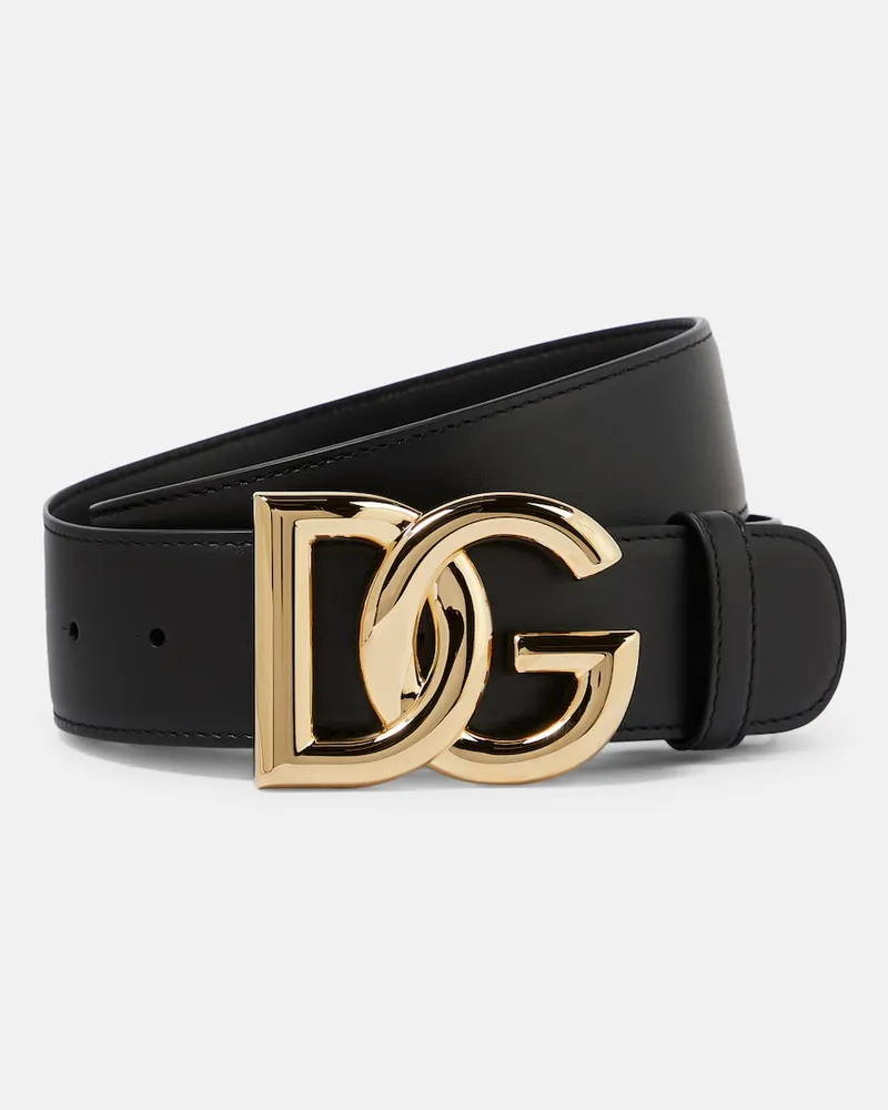 Dolce & Gabbana Cintura DG in pelle Nero