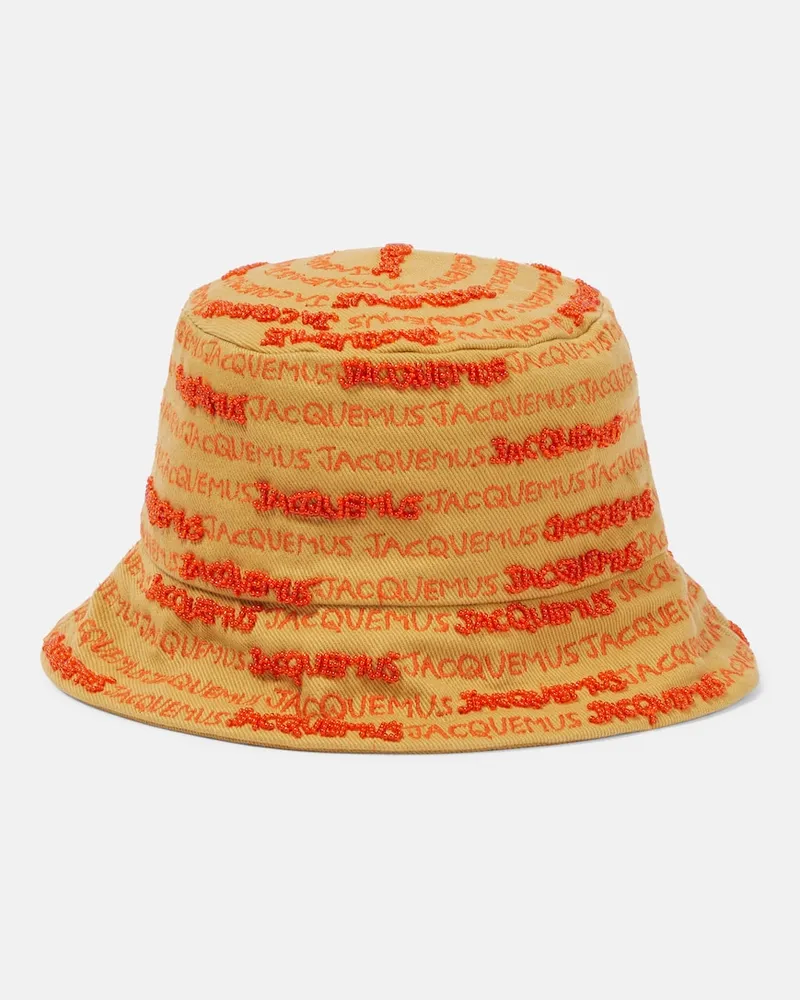 Jacquemus Cappello da pescatore Le bob Bordado Beige